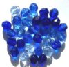 25 8mm Faceted Blue Mix